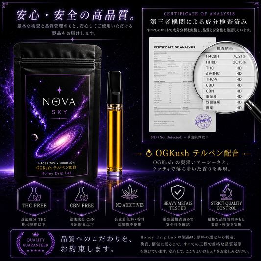 NOVA SKY OG KUSH Flavor H4CBH 70% + HHBD 20%